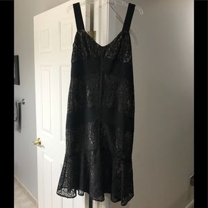 Black and Nude Lace Dress